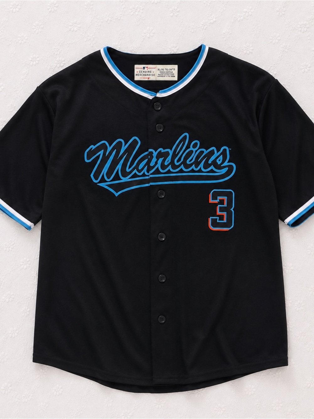 Miami Marlins Luis Arraez #3 Boys XL 16/18 Black MLB Jersey